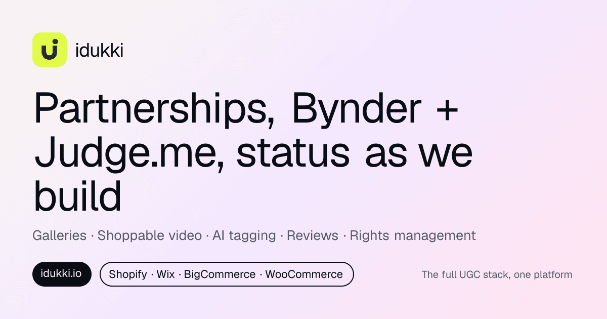 Two partnerships in progress. This is exactly where they stand.
